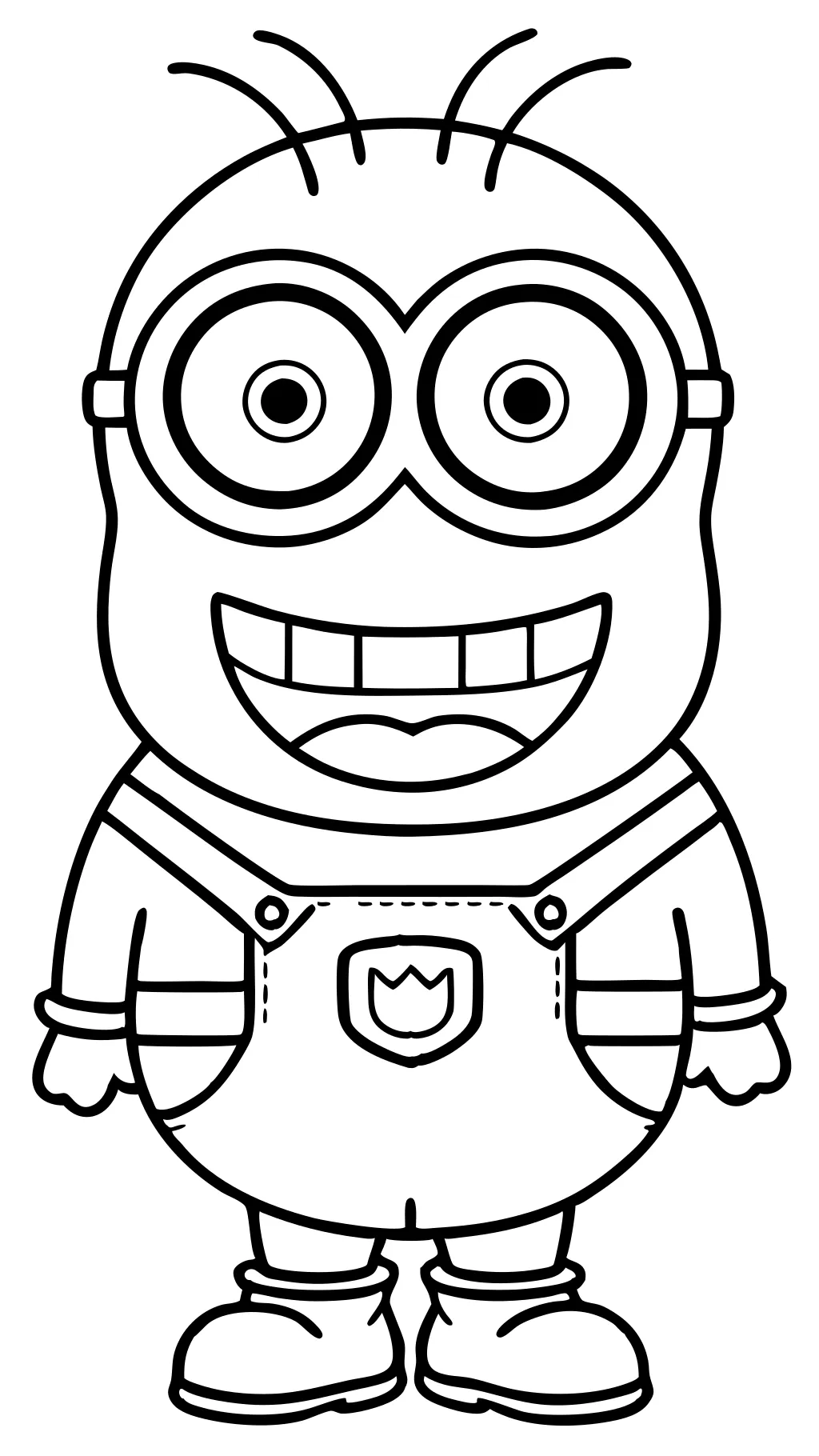 easy minion coloring pages